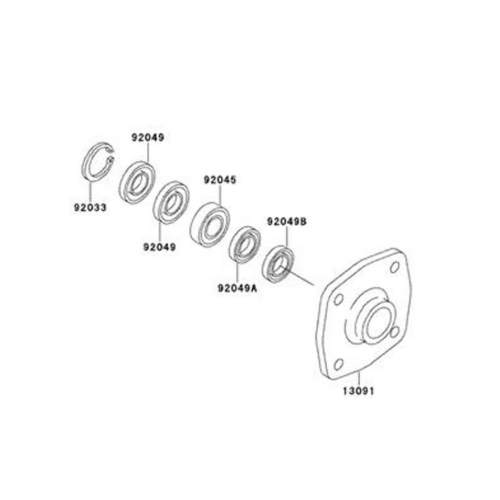 REPLACEMENTKITS.COM Drive Shaft Housing Rebuild Kit Compatible with Kawasaki 1987-2025 Most All Models for Holder 13280-3756