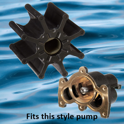 REPLACEMENTKITS.COM Brass Sea Water Pump Impeller Compatible with Mercruiser Bravo Sterndrive Engines 4.3L - 8.1L (Replaces 47-862232A2)