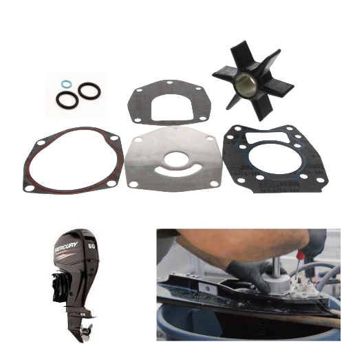 REPLACEMENTKITS.COM Water Pump Impeller Kit Compatible with Mercury Outboards Some 40-90HP 4 Strokes (Replaces 47-8M0100526)